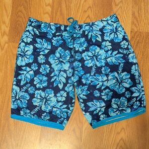 Ron Jon Surf Shop Board Shorts Floral Blue
